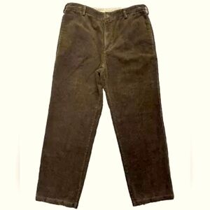 Vintage Woolrich Dark Brown Corduroy Mens Straight Leg Pants Y2K Preppy 36x30